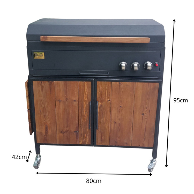 باربیکیو گازی اصلان مدلM80P درب تخت کابینت دار