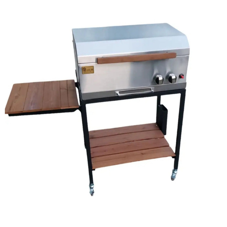 باربیکیو گازی اصلان مدل E60 استیل درب تخت