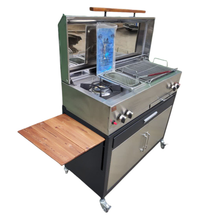 باربیکیو گازی اصلان مدل E100 سرخ کن دار