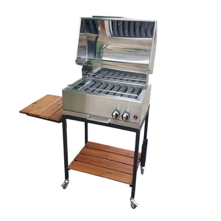 باربیکیو گازی اصلان مدل E60 استیل درب کانادایی